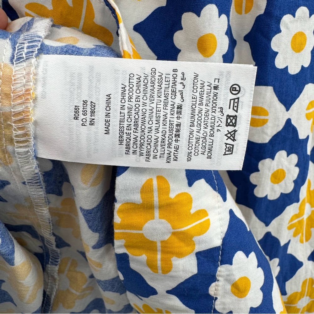 Boden Hattie Poplin Midi Skirt Surf the Web Geometric Stamp Cotton 10P - Picture 7 of 7